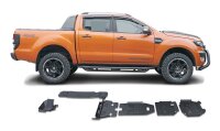 Skid plate aluminium 6-piece HSP fitting Ford Ranger...