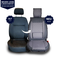 Front seat covers suitable for Dacia Sandero Stepway from 2009 in color beige Set of 2 Honeycomb design