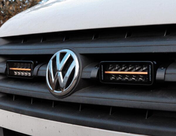 Euralight LED driving light grille kit fitting VW Crafter 2012-2016