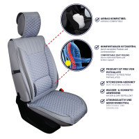 Front seat covers suitable for Ford Kuga from 2008 in color cinnamon Set of 2 Honeycomb design