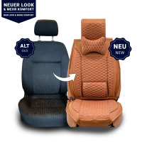 Front seat covers suitable for Subaru Forester from 2008 in color Gray Set of 2 Honeycomb design