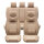 Front seat covers suitable for Dacia Duster from 2010 in color beige Set of 2 Check design