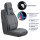 Front seat covers suitable for Daihatsu Terios from 2006 in color Gray Set of 2 Check design