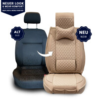 Sitzbez&uuml;ge passend f&uuml;r Toyota C-HR ab 2017 in Beige 2er Set Karodesign