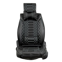 Front seat covers suitable for Fiat Freemont from 2011 in color Black White Set of 2 Checkered mix