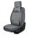 Front seat covers suitable for Jeep Renegade from 2014 in color dark Gray Set of 2 Checkered mix