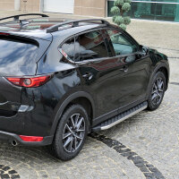 Running Boards suitable for Mazda CX5 from 2017 Hitit chrome with T&Uuml;V