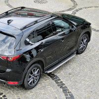 Running Boards suitable for Mazda CX5 from 2017 Ares chrome with T&Uuml;V