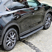 Running Boards suitable for Mazda CX5 from 2017 Ares black with T&Uuml;V