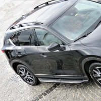 Running Boards suitable for Mazda CX5 from 2017 Ares black with T&Uuml;V